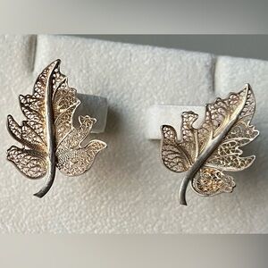 STERLING SILVER 🍃 Filigrana Vintage Earrings